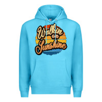 Ocean Blue Walking on Sunshine Premium Hoodie - JahusDesignShop