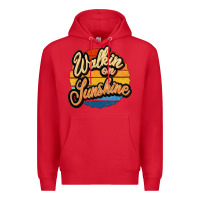 Red Walking on Sunshine Premium Hoodie - JahusDesignShop
