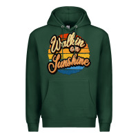 Sports Green Walking on Sunshine Premium Hoodie - JahusDesignShop