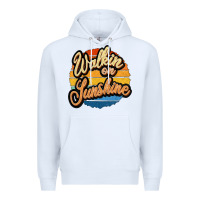 White Walking on Sunshine Premium Hoodie - JahusDesignShop