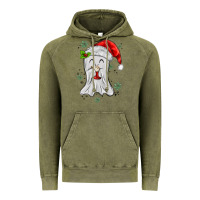 Vintage Olive merry christmas ghost Vintage Hoodie - MaliasSmallBusiness