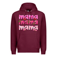 Burgundy Mama mama mama mother's day Premium Hoodie - HowdyJamesFarm