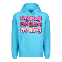 Ocean Blue Mama mama mama mother's day Premium Hoodie - HowdyJamesFarm