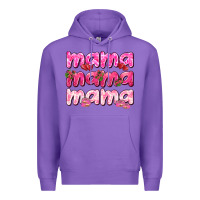 Purple Mama mama mama mother's day Premium Hoodie - HowdyJamesFarm