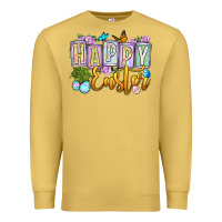 Antique Gold Happy Easter Premium Sweatshirt - OliviaCreatesArt