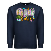 Navy Happy Easter Premium Sweatshirt - OliviaCreatesArt