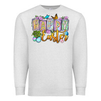 Oatmeal Heather Happy Easter Premium Sweatshirt - OliviaCreatesArt