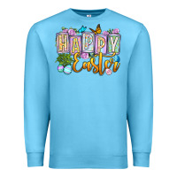 Ocean Blue Happy Easter Premium Sweatshirt - OliviaCreatesArt