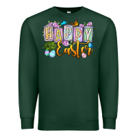 Sports Green Happy Easter Premium Sweatshirt - OliviaCreatesArt
