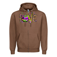 Chestnut mardi gras love lips Zipper Hoodie - CowGirlArtShop