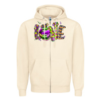 Sandshell mardi gras love lips Zipper Hoodie - CowGirlArtShop