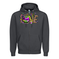 Smoke mardi gras love lips Zipper Hoodie - CowGirlArtShop