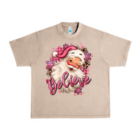 French Oak believe pink christmas santa claus Urban Heavy Tee - MaliasSmallBusiness