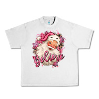Lunar Rock believe pink christmas santa claus Urban Heavy Tee - MaliasSmallBusiness
