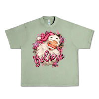 Oil Green believe pink christmas santa claus Urban Heavy Tee - MaliasSmallBusiness