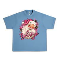 Pebble Blue believe pink christmas santa claus Urban Heavy Tee - MaliasSmallBusiness
