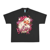 Pigment Black believe pink christmas santa claus Urban Heavy Tee - MaliasSmallBusiness