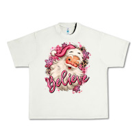 Pistachio believe pink christmas santa claus Urban Heavy Tee - MaliasSmallBusiness