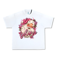 White believe pink christmas santa claus Urban Heavy Tee - MaliasSmallBusiness