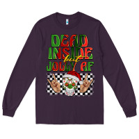Plum dead inside but jolly af Long Sleeve Tee - BarkalooDesign