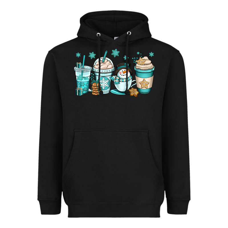 Winter Coffee Cups Heavyweight Hoodie by OliviaCreatesArt | Teevron