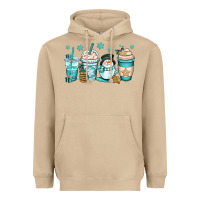 Mushroom winter coffee cups Heavyweight Hoodie - OliviaCreatesArt