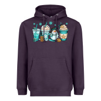 Plum winter coffee cups Heavyweight Hoodie - OliviaCreatesArt