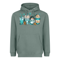 Sage winter coffee cups Heavyweight Hoodie - OliviaCreatesArt