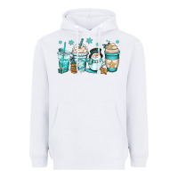 White winter coffee cups Heavyweight Hoodie - OliviaCreatesArt