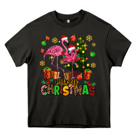 Asphalt flamingo merry christmas Heavy Core Tee - AdoDesignShop