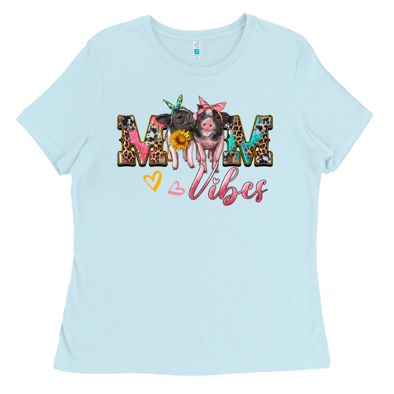 Mom Vibes Baby Pigs Ladies Tee by Artiststas | Teevron