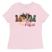 Bubblegum Pink mom vibes baby pigs Ladies Tee - Artiststas