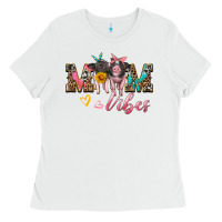 White mom vibes baby pigs Ladies Tee - Artiststas