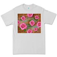 Dove Grey Western Pink Roses Premium Tee - LillyAllenDesigns
