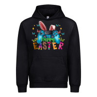 Black Happy Easter Gamer Urban Hoodie - CowhideDigitalArt