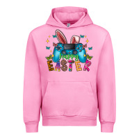 Fuchsia Pink Happy Easter Gamer Urban Hoodie - CowhideDigitalArt