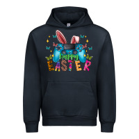 Navy Happy Easter Gamer Urban Hoodie - CowhideDigitalArt