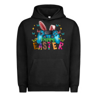 Pigment Black Happy Easter Gamer Urban Hoodie - CowhideDigitalArt