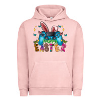 Pigment Salmon Happy Easter Gamer Urban Hoodie - CowhideDigitalArt