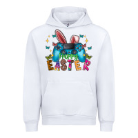 White Happy Easter Gamer Urban Hoodie - CowhideDigitalArt