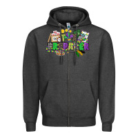 Charcoal Heather tax preparer mardi gras Zipper Hoodie - CowGirlArtShop