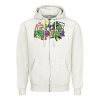 Oatmeal Heather tax preparer mardi gras Zipper Hoodie - CowGirlArtShop