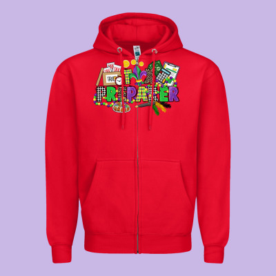 Tax Preparer Mardi Gras Zipper Hoodie Designed By Cowgirlartshop