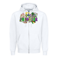 White tax preparer mardi gras Zipper Hoodie - CowGirlArtShop