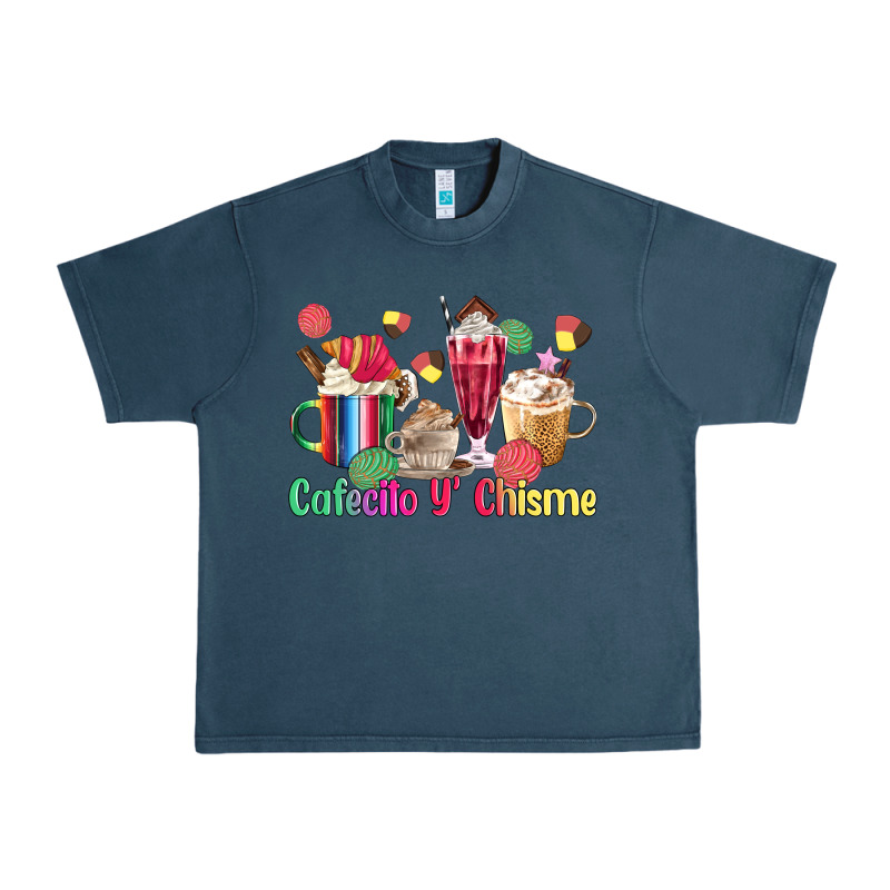 Cafecito Y Chisme Coffee Cups Urban Heavy Tee by MaliasSmallBusiness | Teevron