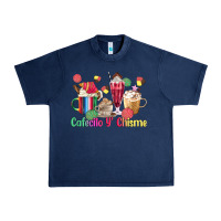 Navy cafecito y chisme coffee cups Urban Heavy Tee - MaliasSmallBusiness