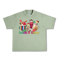 Oil Green cafecito y chisme coffee cups Urban Heavy Tee - MaliasSmallBusiness