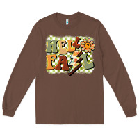 Chestnut groovy hello fall Long Sleeve Tee - BarkalooDesign