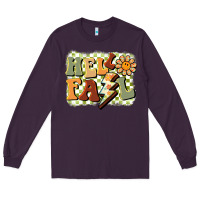 Plum groovy hello fall Long Sleeve Tee - BarkalooDesign