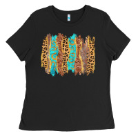 Black western brushstrokes Ladies Tee - AdoDesignShop